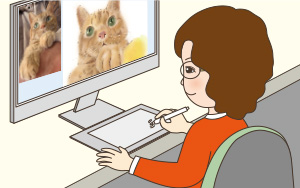 桜井ななみ描画中